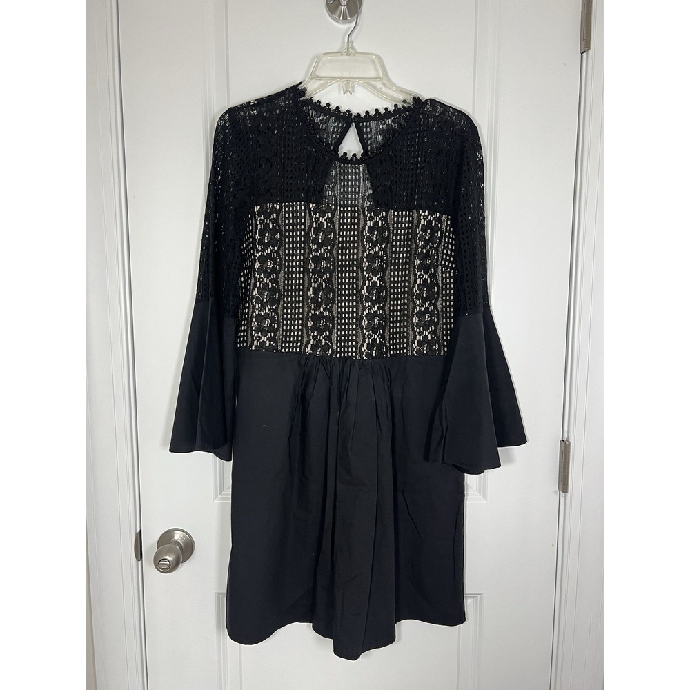 Anthropologie HD In Paris Dress Belle Black Lace Dress Size Medium‎